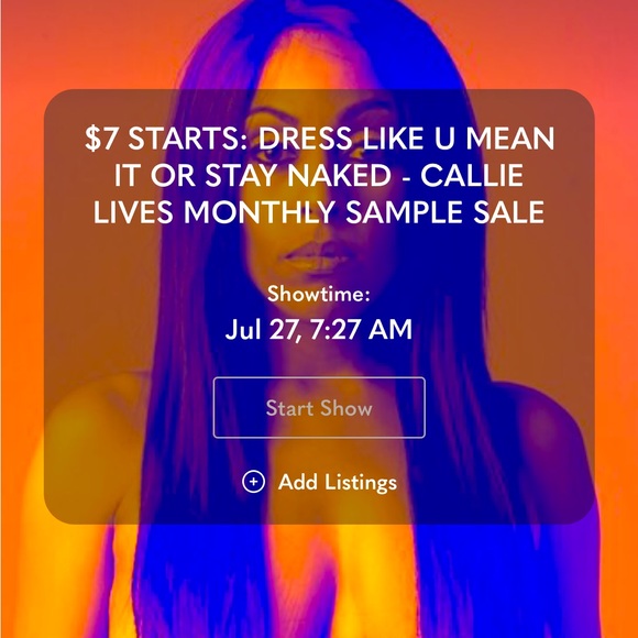 Callie Lives Accessories - $7 STARTS OR STAY NAKED! WHOLESALE SAMPLE AUCTION 7:27 am on 7/27 $50 DAILY MIN